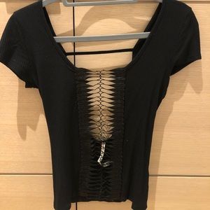 Cute black cropped shirt